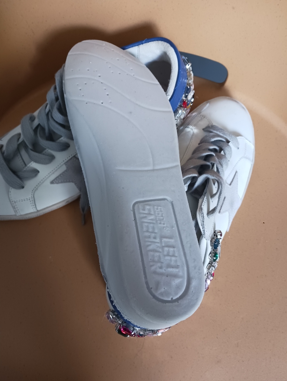 Golden Goose Super Star Rhinestone Embellished Sneakers Size 40 - Picture 13 of 16